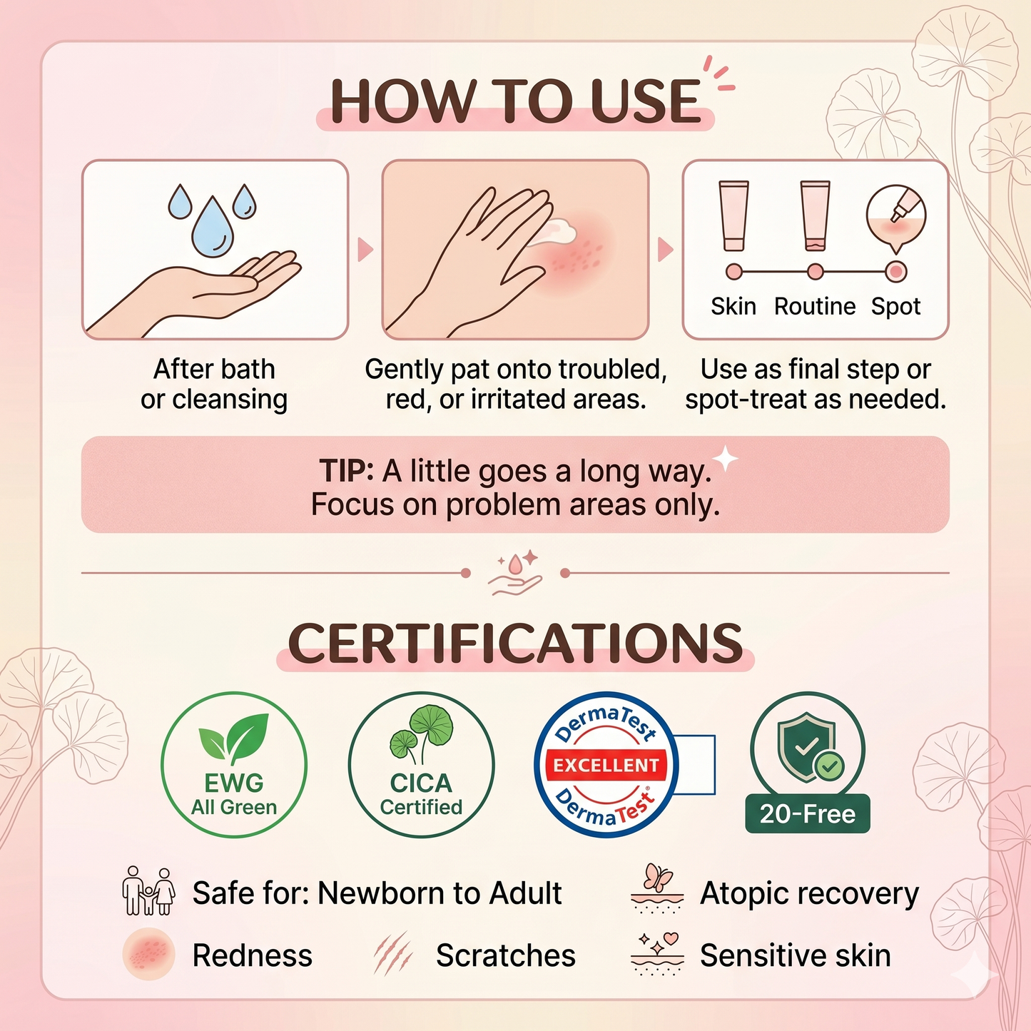 Mongdies Baby Cica Repair Cream 50g | SOS Skin Barrier | Drool Rash & Irritation | EWG Green
