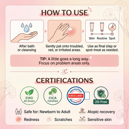 Mongdies Baby Cica Repair Cream 50g | SOS Skin Barrier | Drool Rash & Irritation | EWG Green