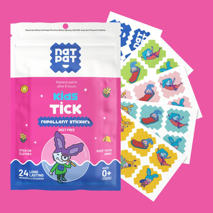 NATPAT TrailPatch Tick Repellent Stickers for Kids | 24 Pack