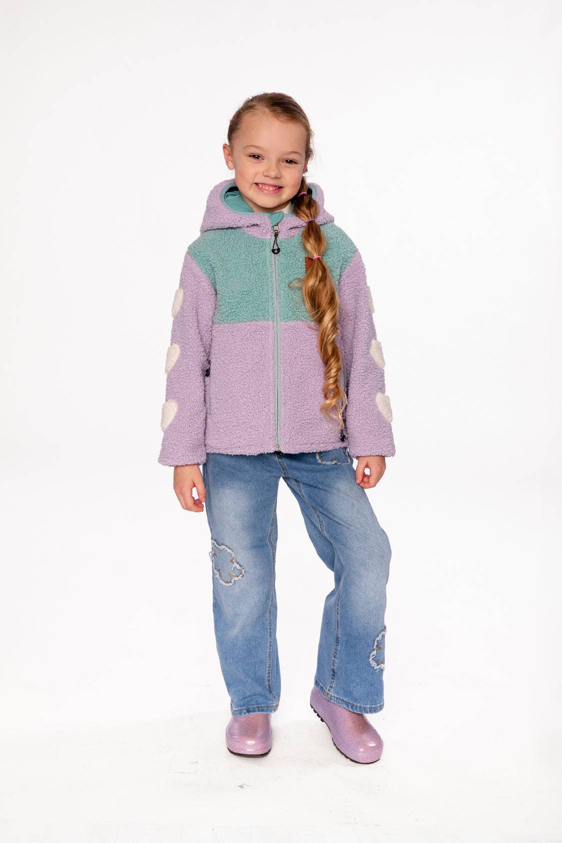 [Pre-order] Reversible Mid-Season Jacket Pale Blue-Grey And Mauve
