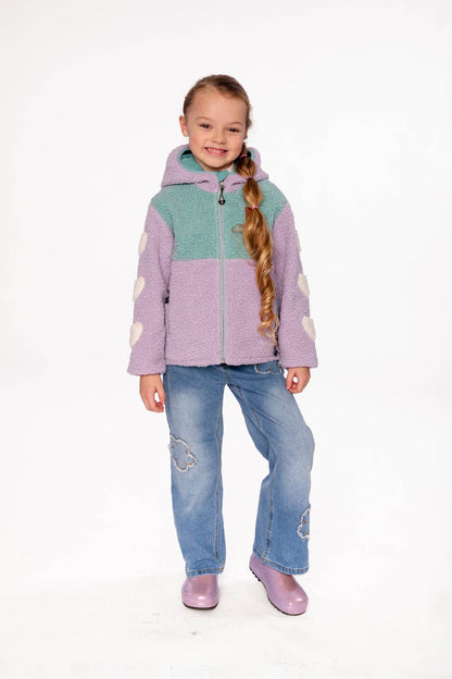 [Pre-order] Reversible Mid-Season Jacket Pale Blue-Grey And Mauve