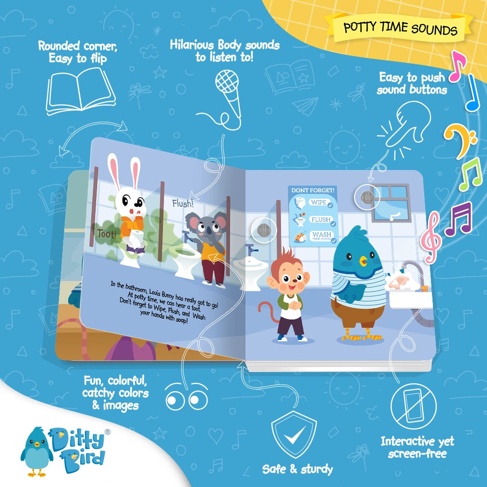 Potty Time Sounds | Ditty Bird Baby Sound Book