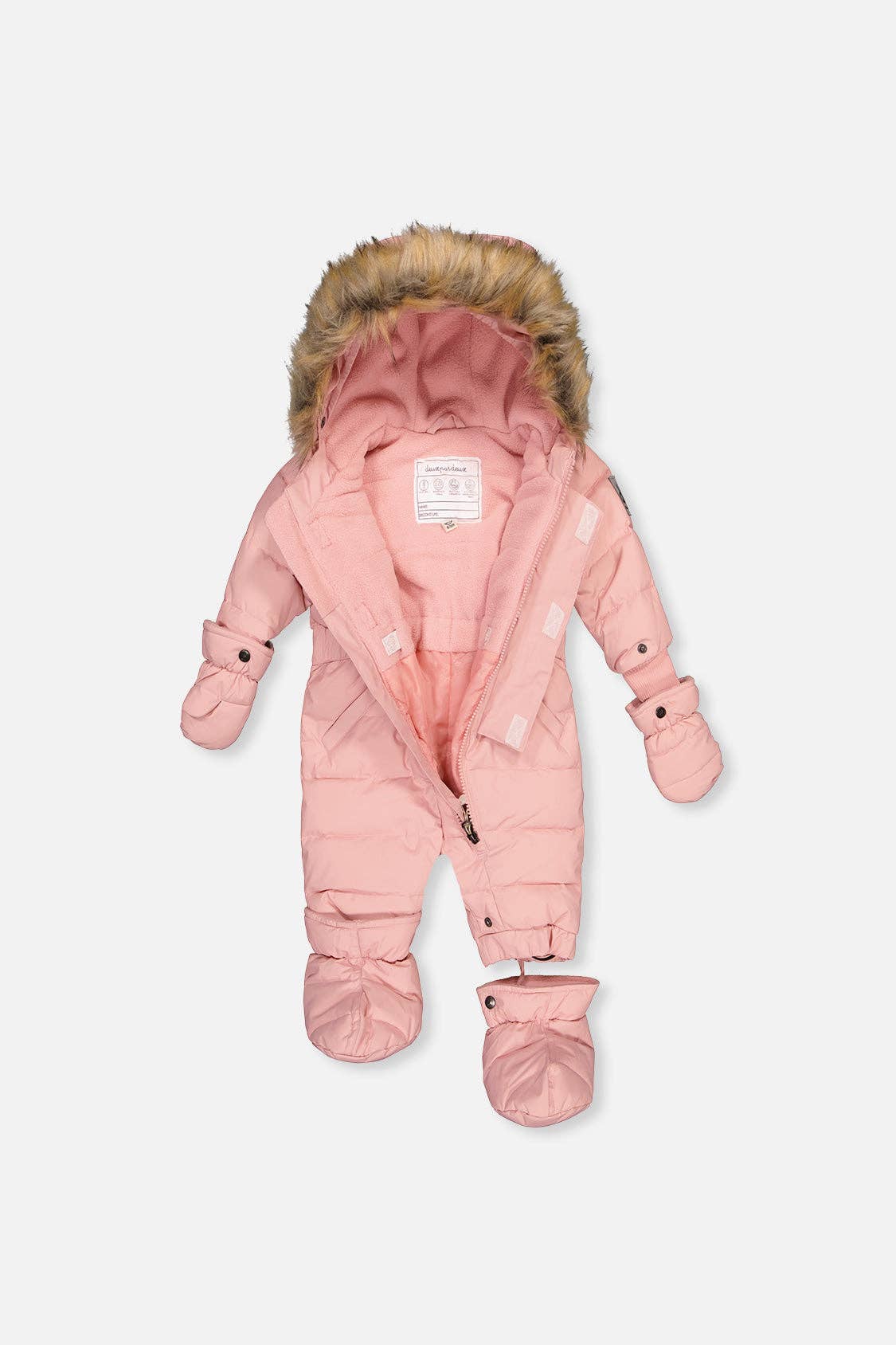 [Pre-order] Baby Original One Piece Puffy Snowsuit Pale Dusty Pink