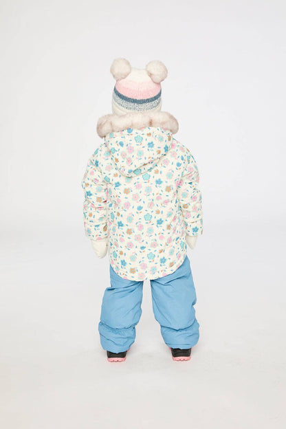 [Pre-order] Baby Two Piece Snowsuit White With Floral Print