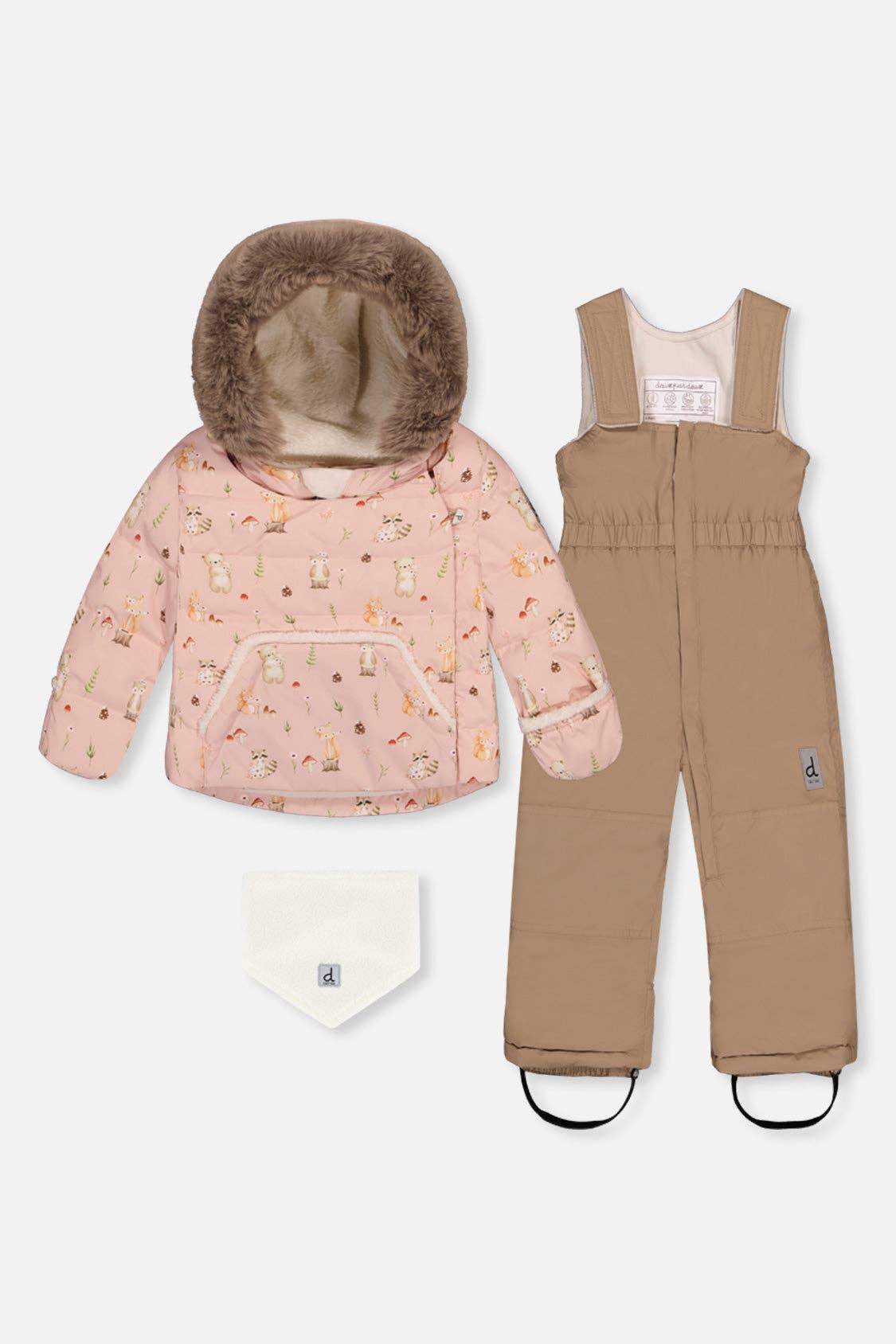 [Pre-order] Baby Two Piece Snowsuit Pink Animal Print