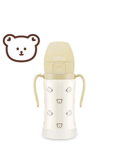 GROSMIMI Stainless Steel Straw Cup 300ml | Insulated Toddler Water Bottle