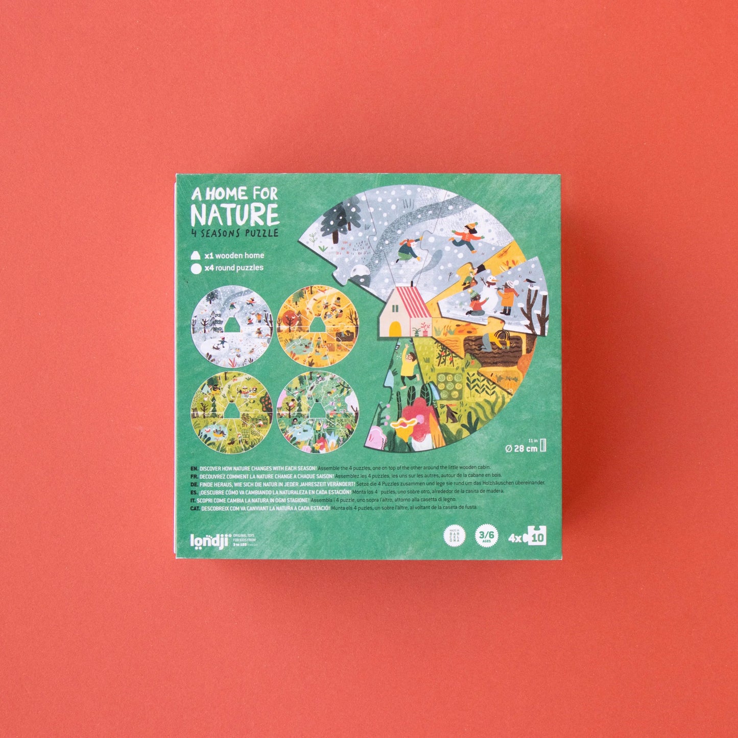 Londji A Home for Nature - Seasons Puzzle in 4 Layers | Ages 3-6