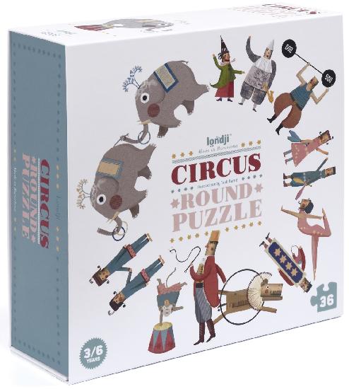 Londji Circus Round Puzzle - 36 Pieces | Ages 3-6