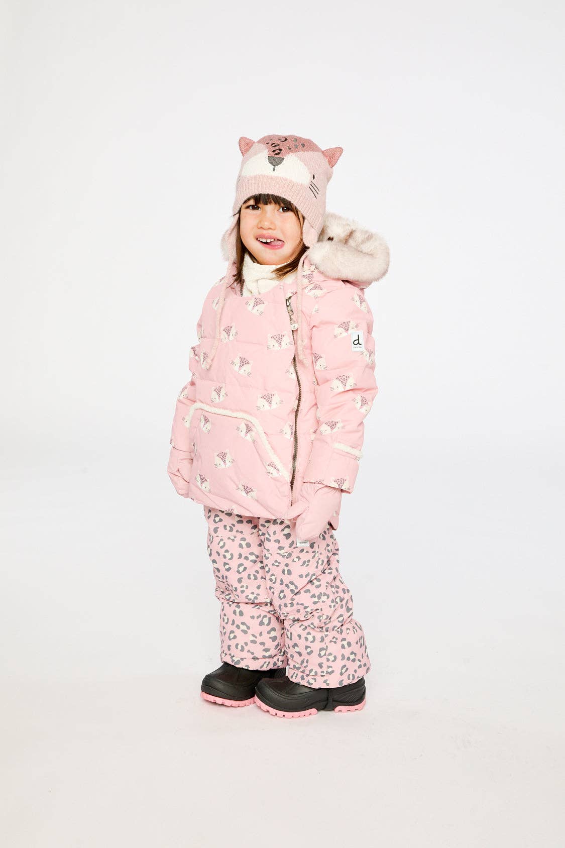 [Pre-order] Baby Two Piece Snowsuit Rose Leopard Print