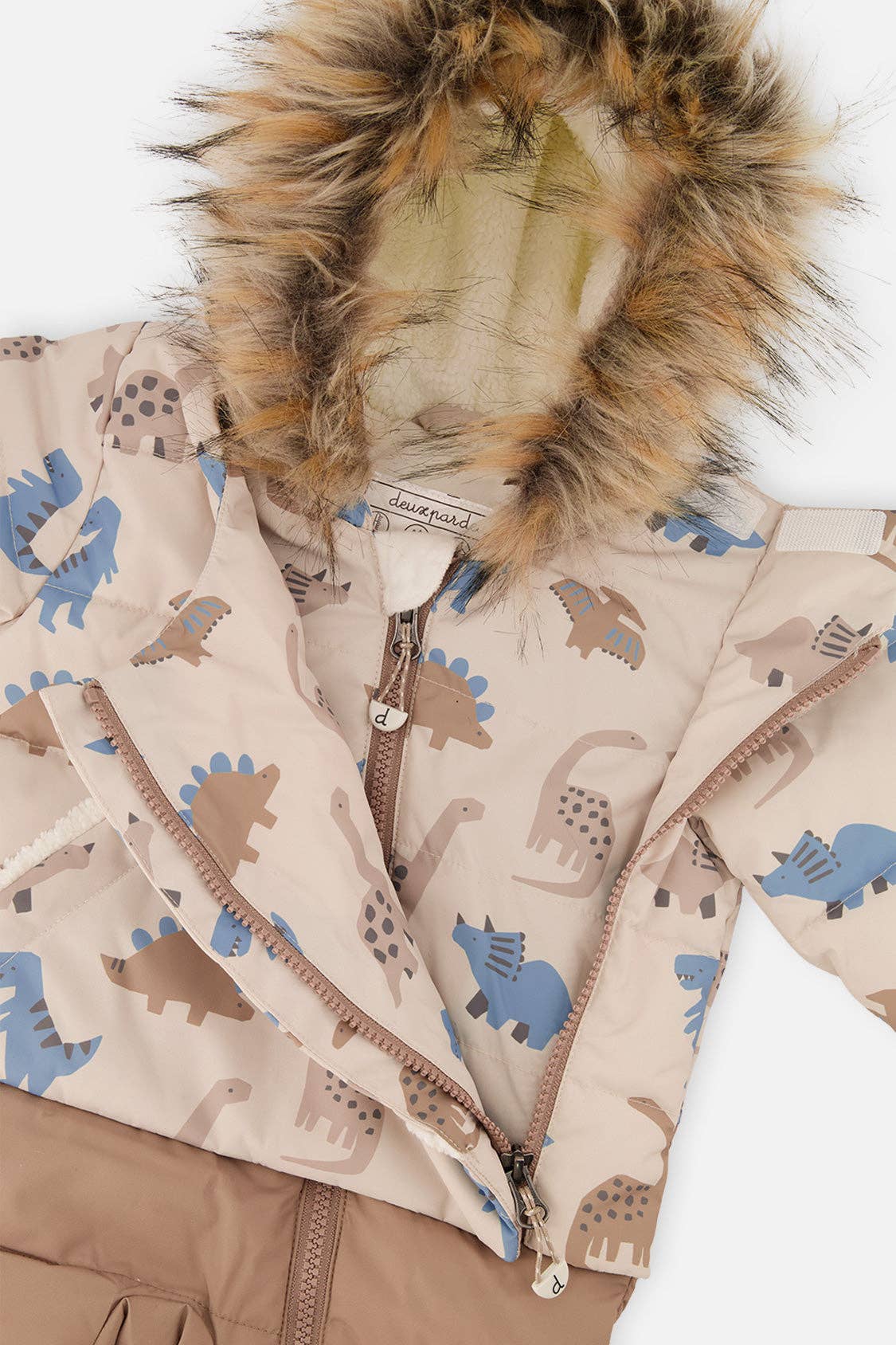 [Pre-order] Baby Snug One Piece Snowsuit Blue Dinosaur Print