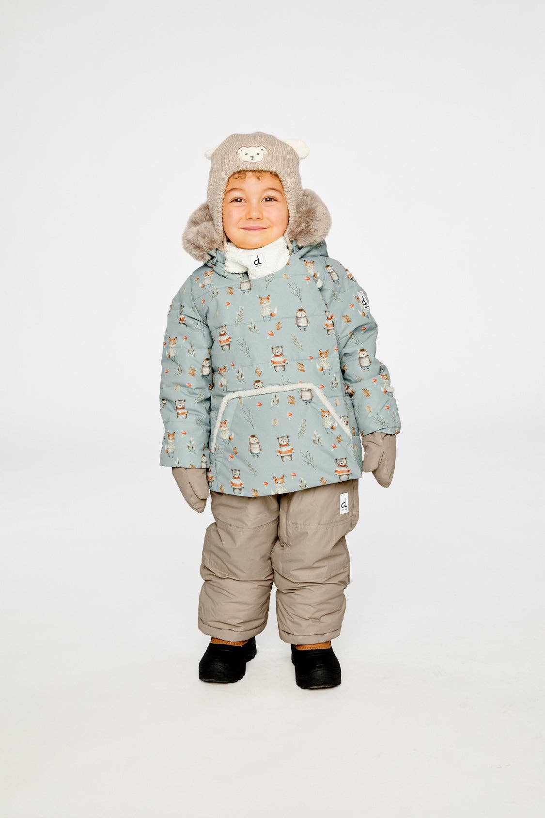 [Pre-order] Baby Two Piece Snowsuit Blue Animal Print