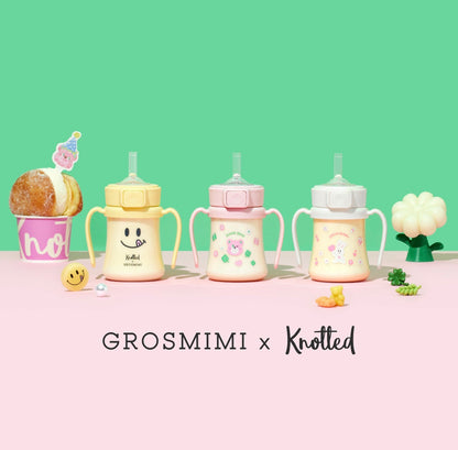 GROSMIMI × Knotted PPSU Straw Cup | Weighted Straw Toddler Sippy Cup with Handles