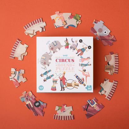 Londji Circus Round Puzzle - 36 Pieces | Ages 3-6