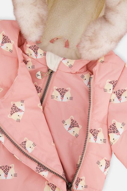 [Pre-order] Baby Two Piece Snowsuit Rose Leopard Print