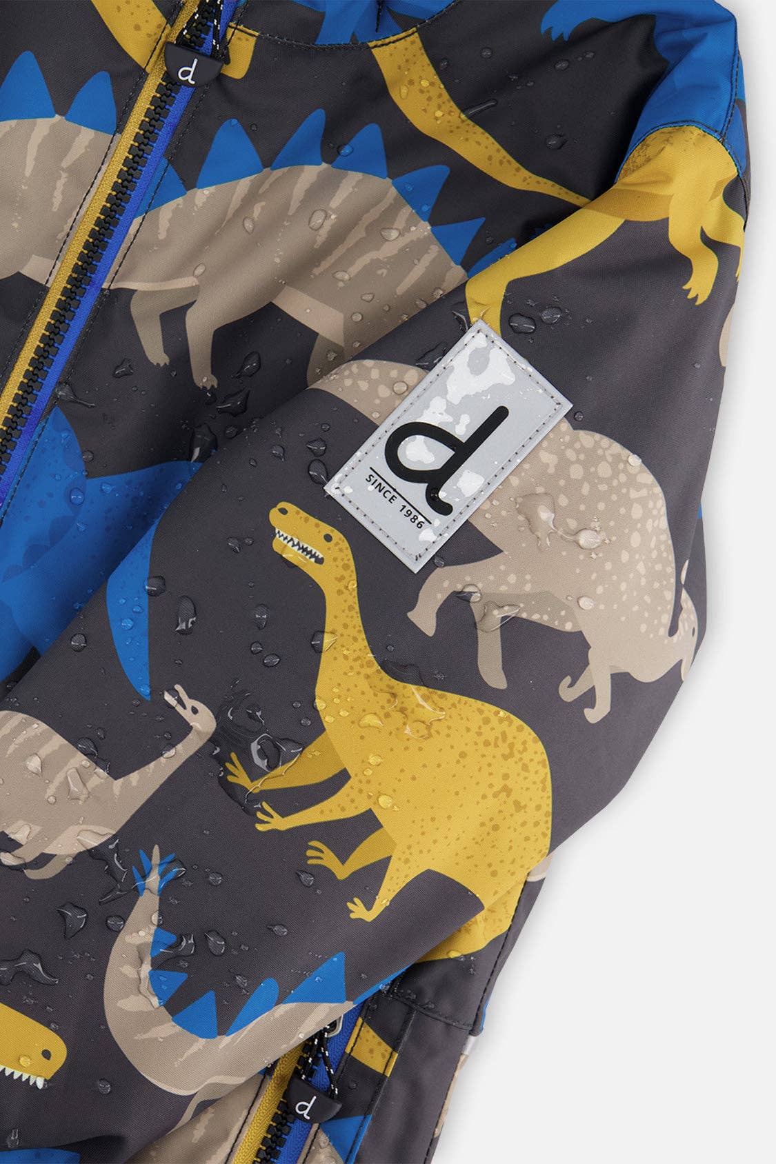 [Pre-order] 2-Piece Chill Snowsuit Grey & Blue Dinosaur Print