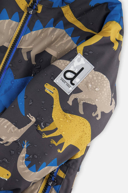 [Pre-order] 2-Piece Chill Snowsuit Grey & Blue Dinosaur Print