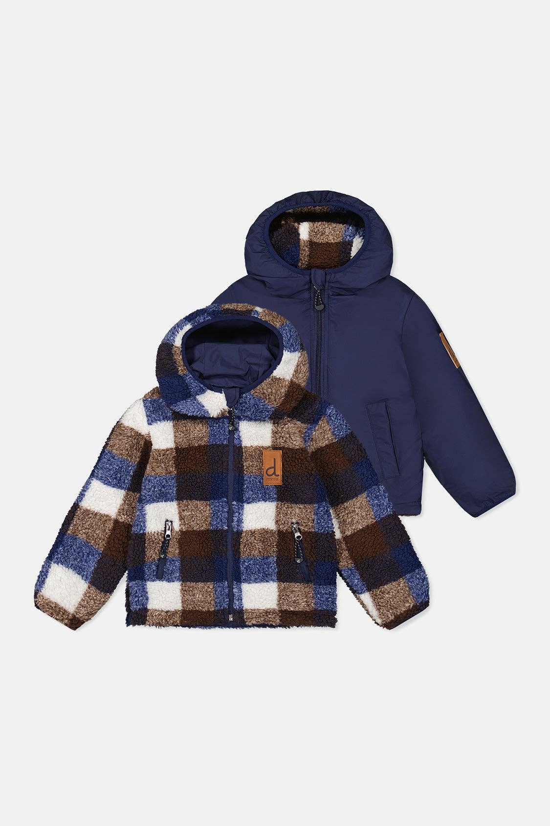 [Pre-order] Reversible Mid-Season Jacket Dark Blue And Brown