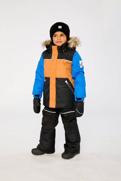 [Pre-order] Two Piece Discover Snowsuit Black Brown And Blue