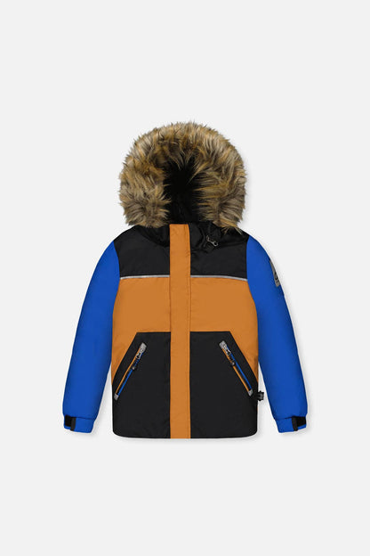 [Pre-order] Two Piece Discover Snowsuit Black Brown And Blue