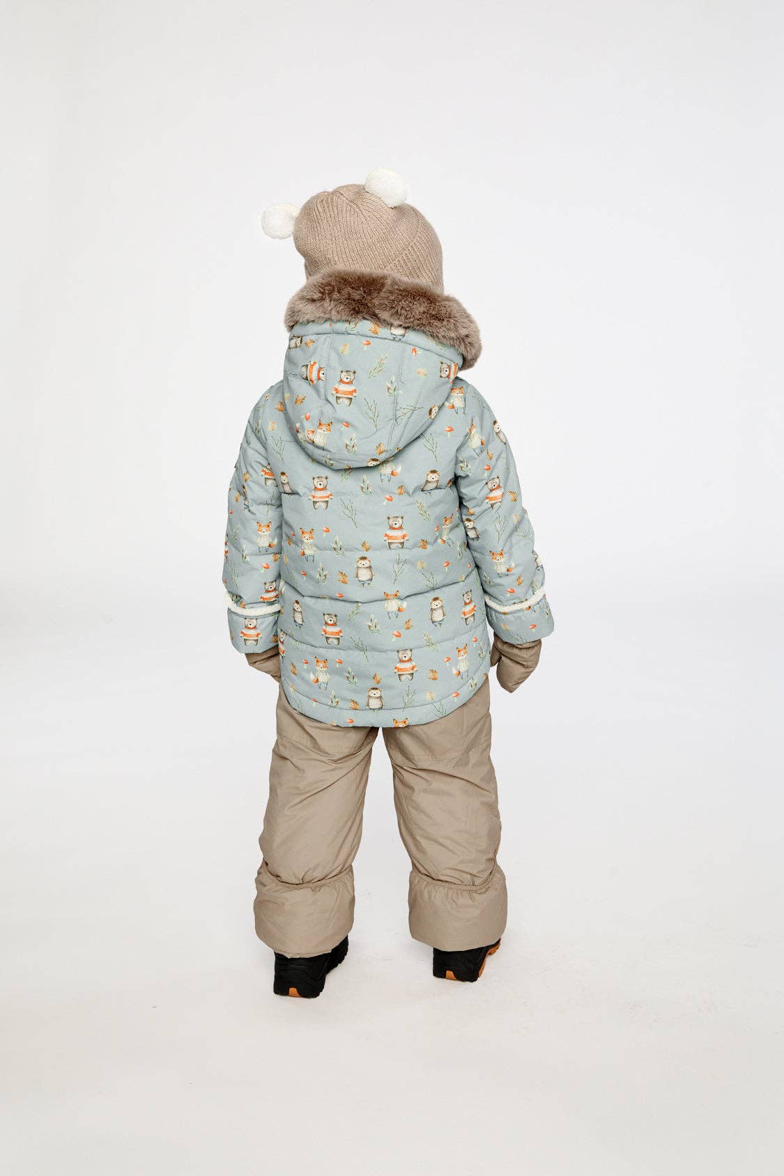 [Pre-order] Baby Two Piece Snowsuit Blue Animal Print