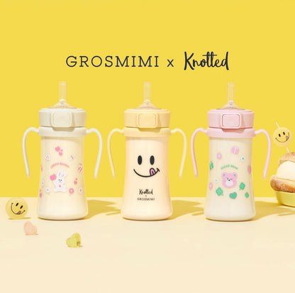 GROSMIMI × Knotted PPSU Straw Cup | Weighted Straw Toddler Sippy Cup with Handles
