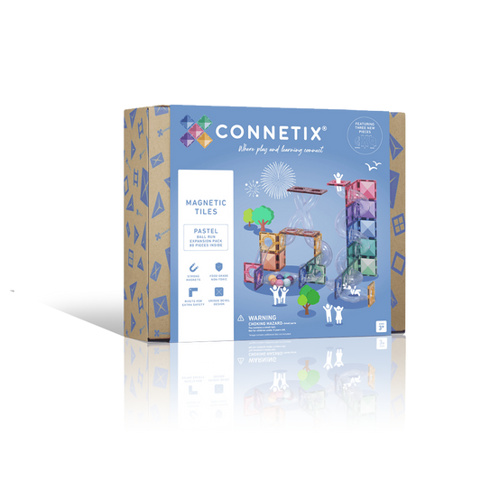 Connetix Pastel Ball Run Expansion Pack 80 Pieces