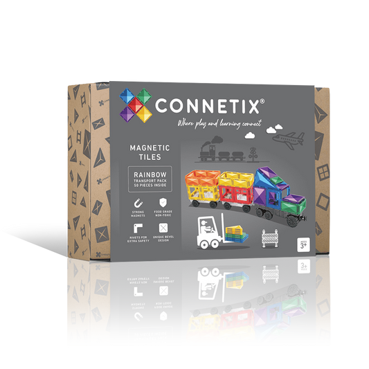 Connetix Rainbow Transport Pack 50 Pieces