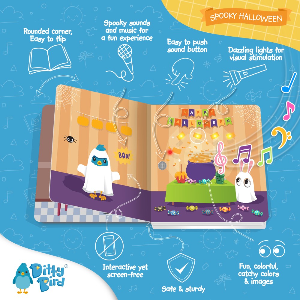 [Pre-order 2 Weeks] Ditty Bird Book: Spooky Halloween - Best Toys Halloween