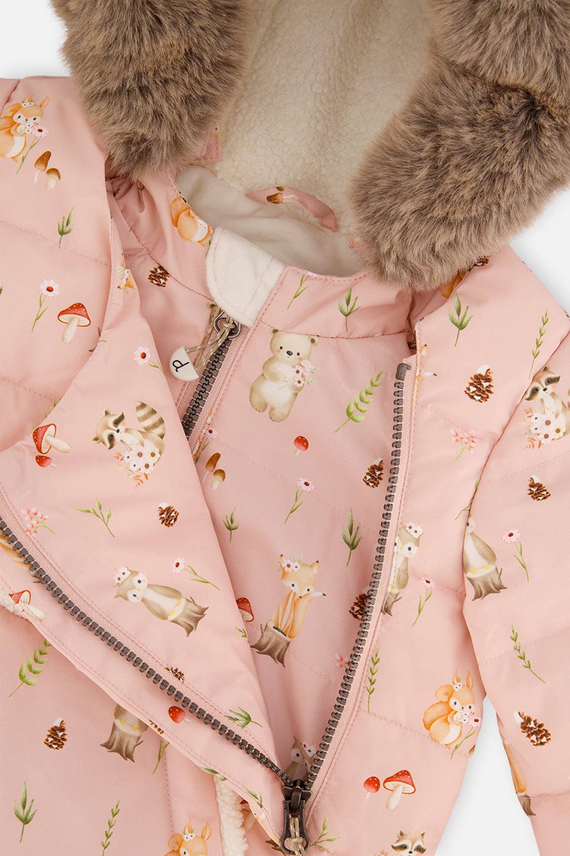 [Pre-order] Baby Two Piece Snowsuit Pink Animal Print