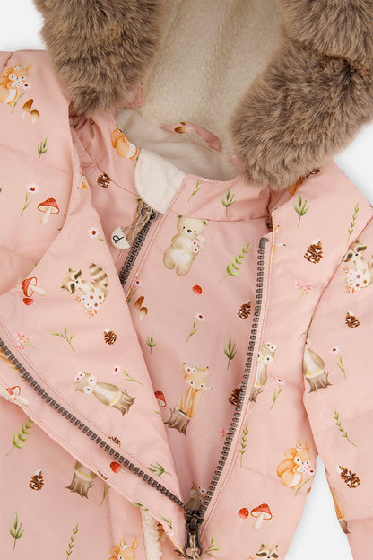 [Pre-order] Baby Two Piece Snowsuit Pink Animal Print