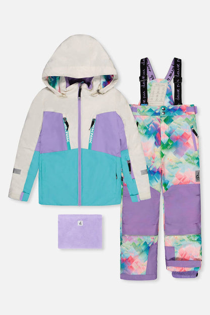 [Pre-order] 2-Piece Teknik Snowsuit Multicolor Diamond Pattern
