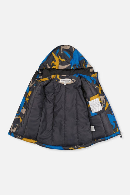 [Pre-order] 2-Piece Chill Snowsuit Grey & Blue Dinosaur Print