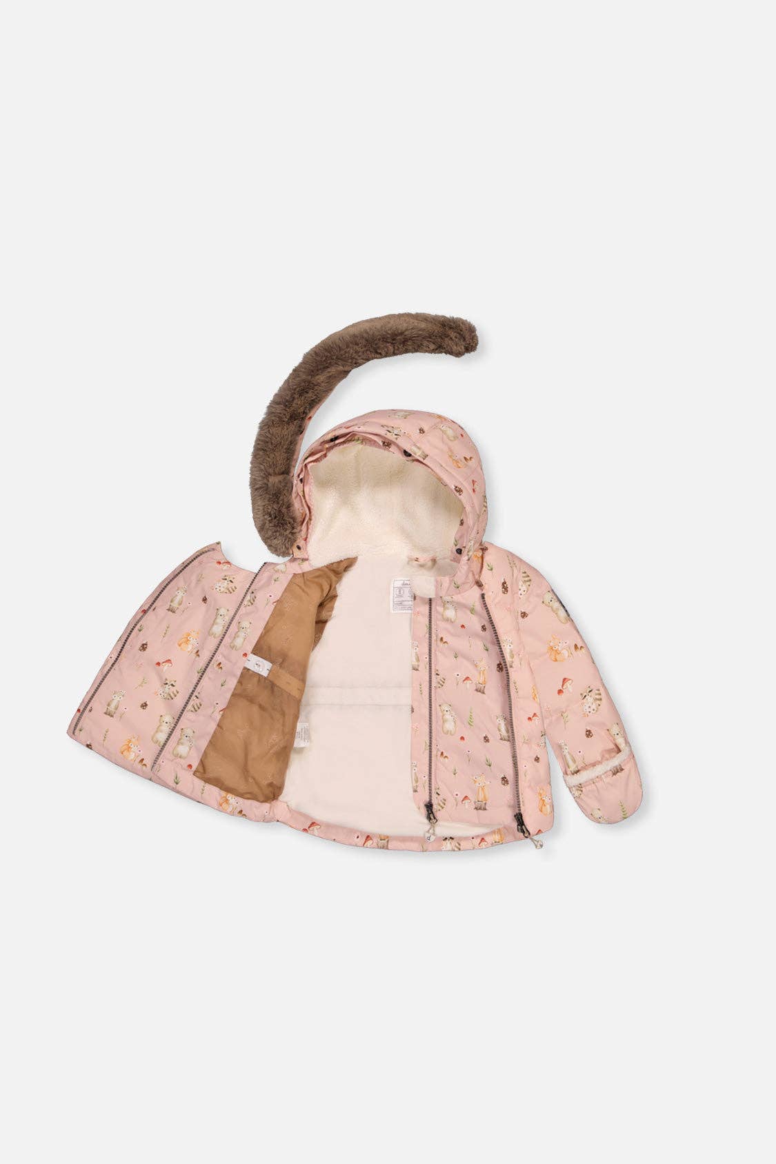 [Pre-order] Baby Two Piece Snowsuit Pink Animal Print