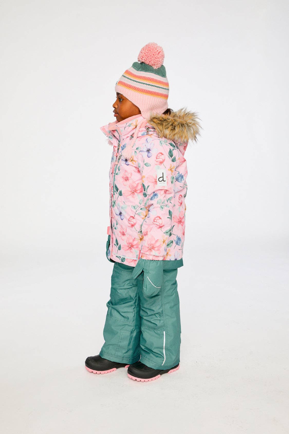 [Pre-order] Two Piece Play Snowsuit Pink Vintage Floral Print