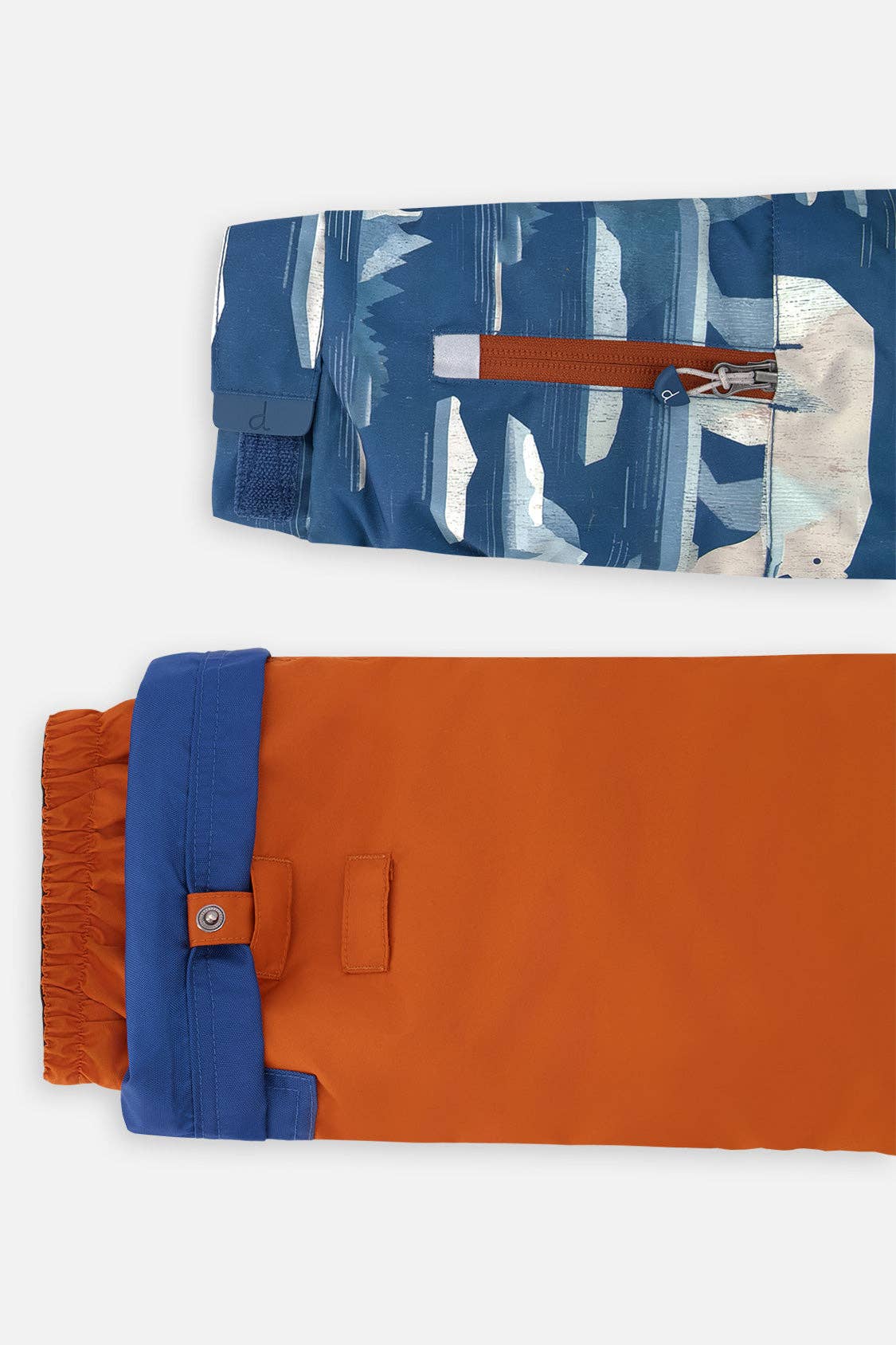 [Pre-order] Two Piece Play Snowsuit Blue Bear Print With Rust Pants