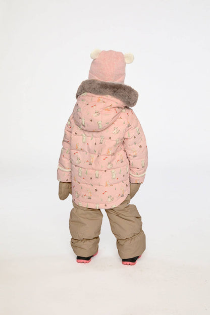 [Pre-order] Baby Two Piece Snowsuit Pink Animal Print