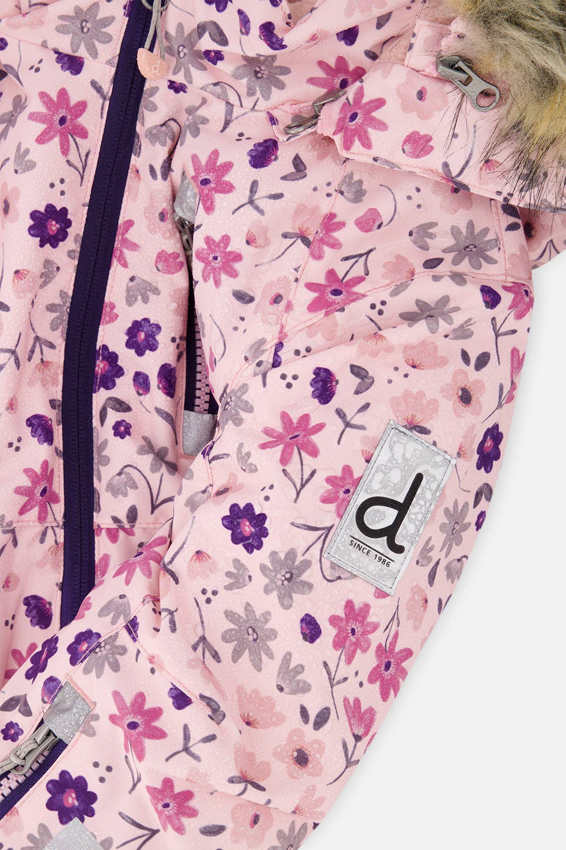 [Pre-order] Kids One Piece Play Snowsuit Pink Mini Flower Print