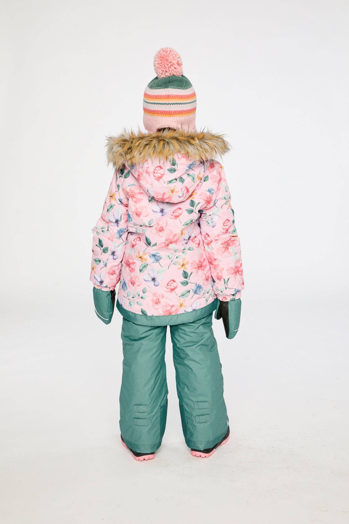 [Pre-order] Two Piece Play Snowsuit Pink Vintage Floral Print