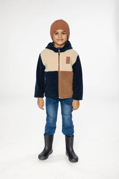 [Pre-order] Reversible Mid-Season Jacket Dark Blue, Beige And Brown