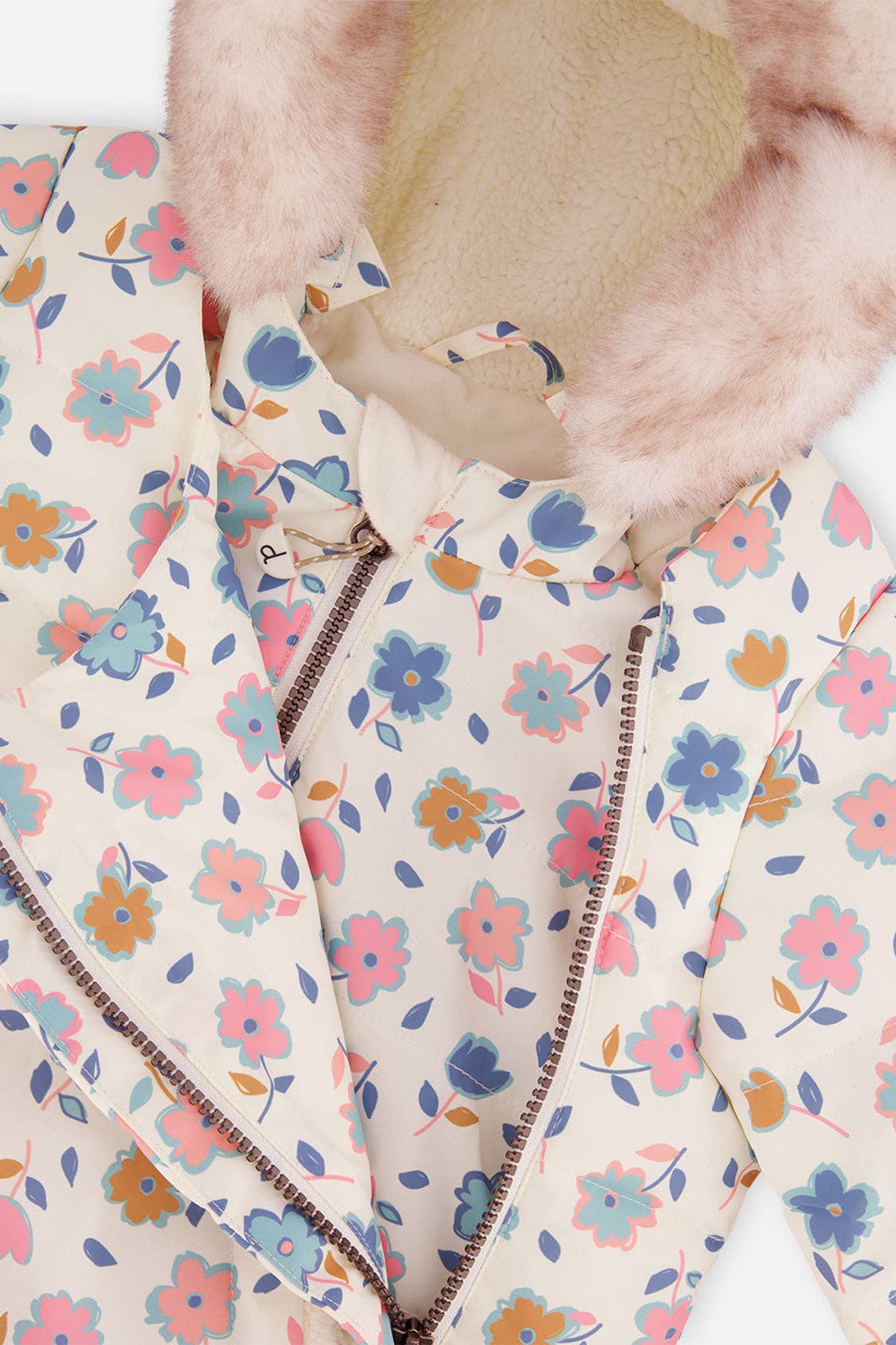 [Pre-order] Baby Two Piece Snowsuit White With Floral Print