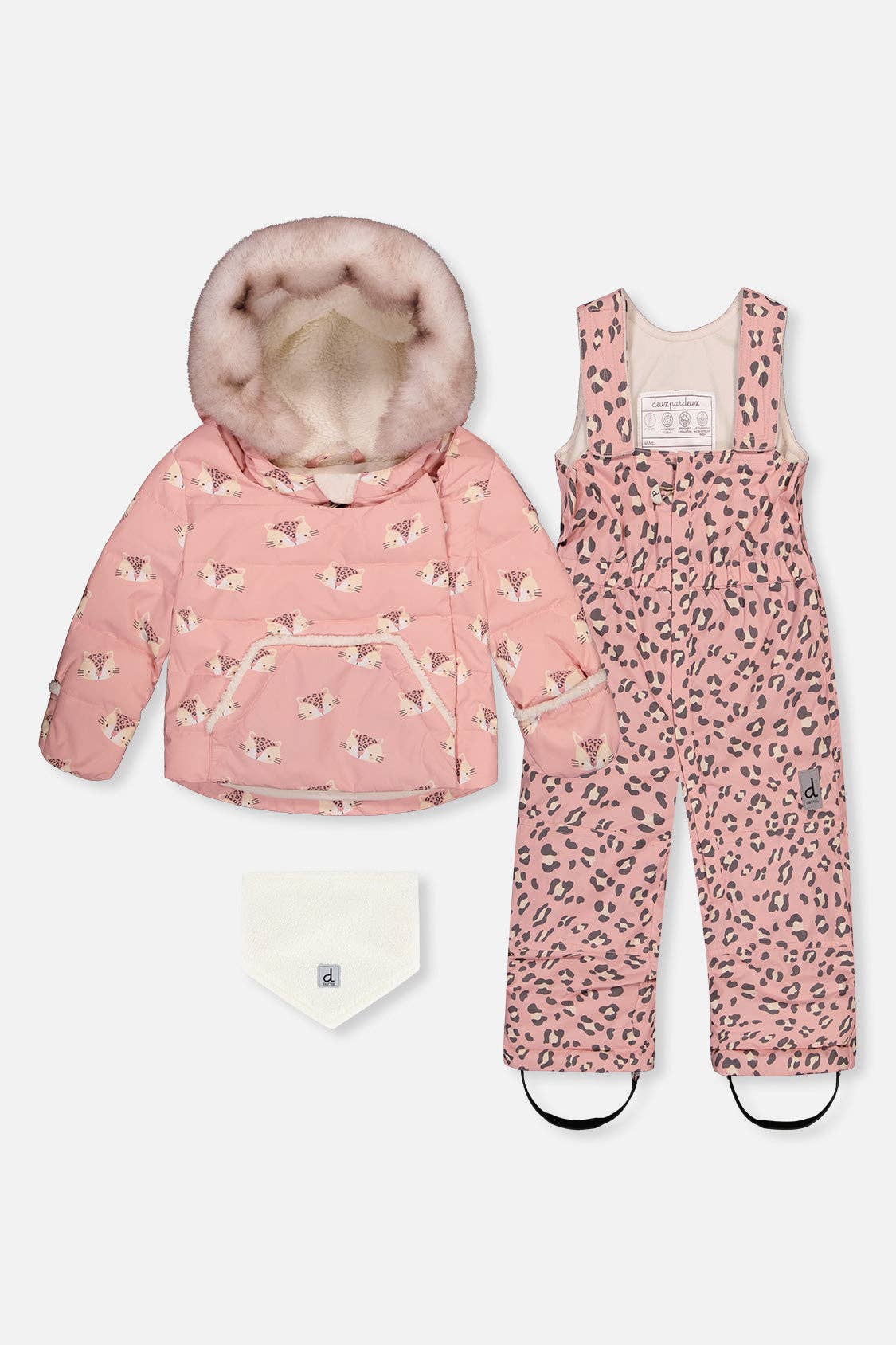 [Pre-order] Baby Two Piece Snowsuit Rose Leopard Print