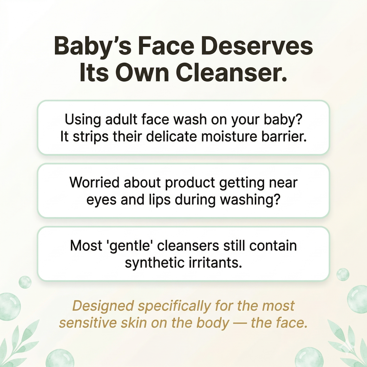 Mongdies Baby Facial Cleanser 250ml | Gentle Foaming Face Wash | Tear-Free