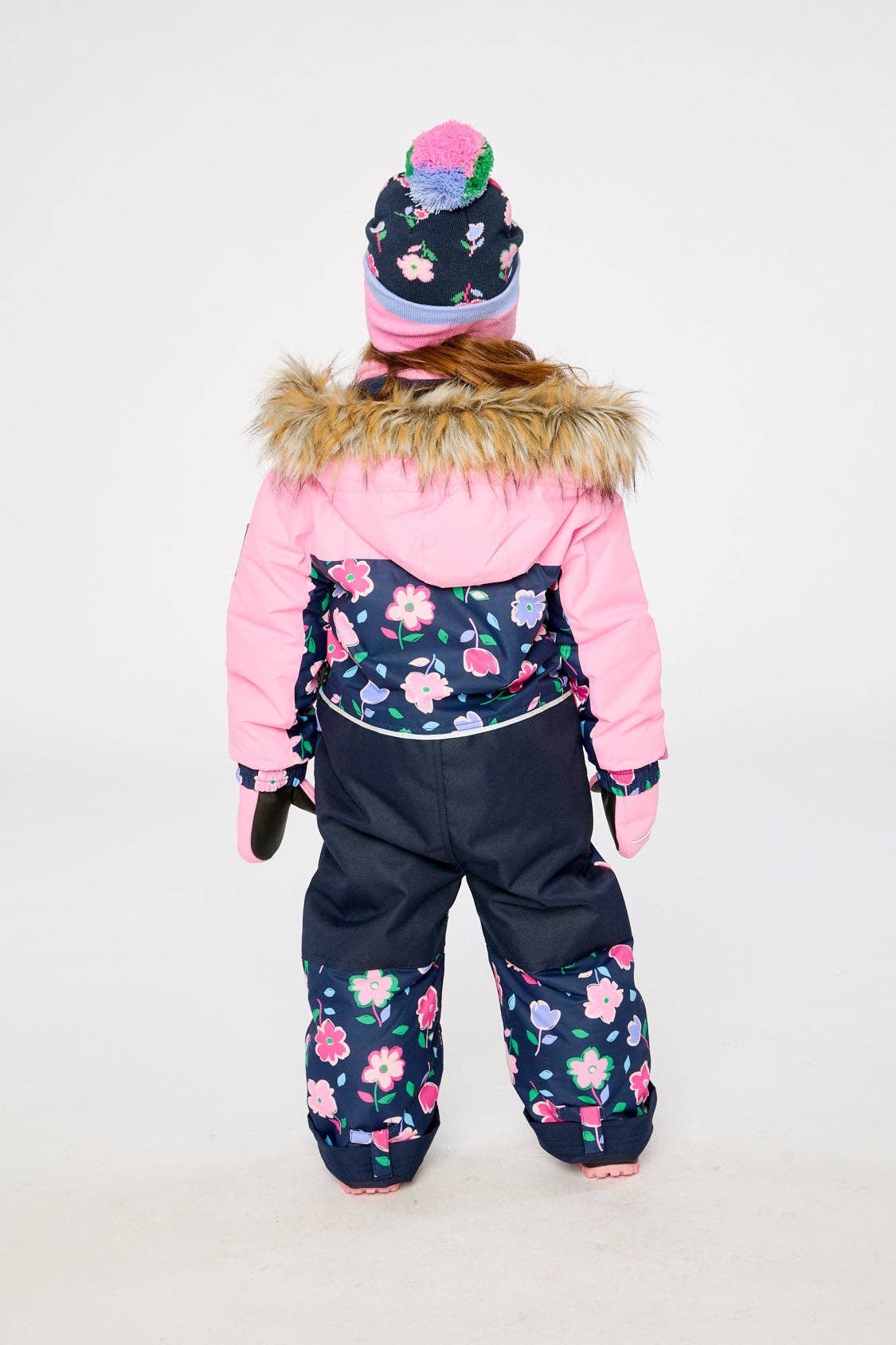 [Pre-order] Kids One Piece Discover Snowsuit Blue Floral Print