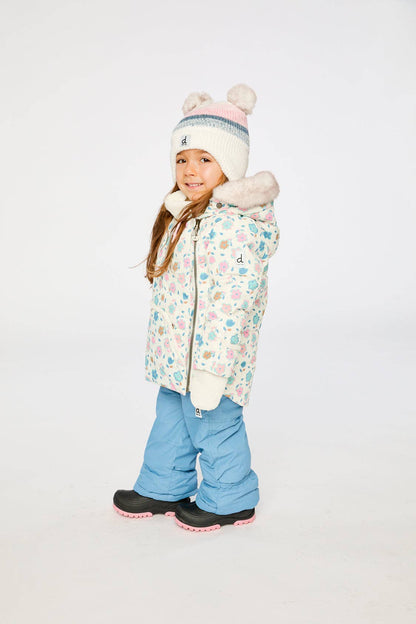 [Pre-order] Baby Two Piece Snowsuit White With Floral Print
