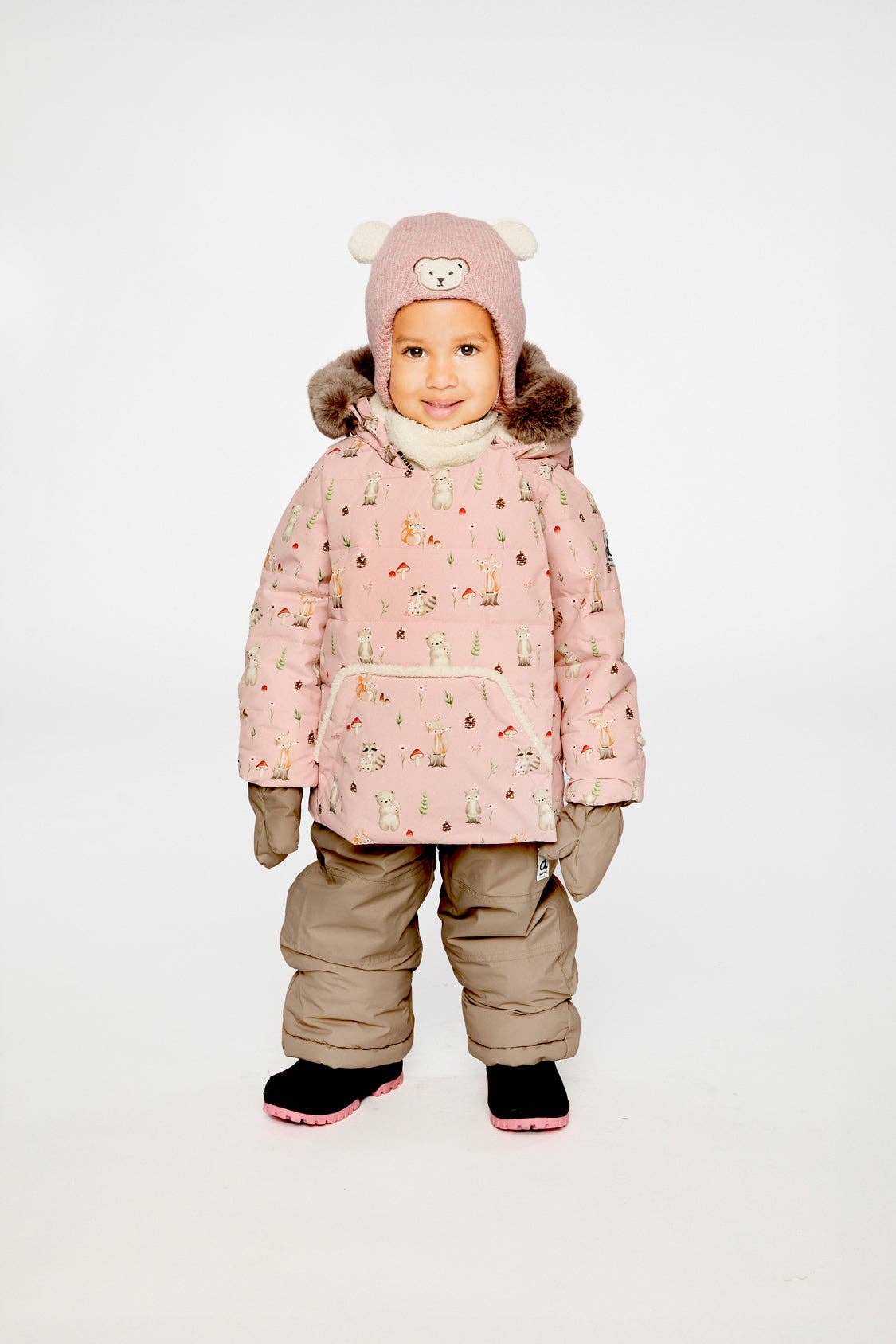 [Pre-order] Baby Two Piece Snowsuit Pink Animal Print