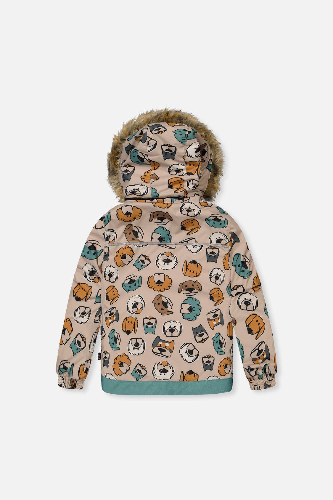 [Pre-order] Two Piece Discover Snowsuit Beige Printed With Dogs