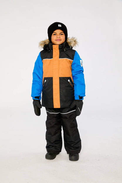 [Pre-order] Two Piece Discover Snowsuit Black Brown And Blue