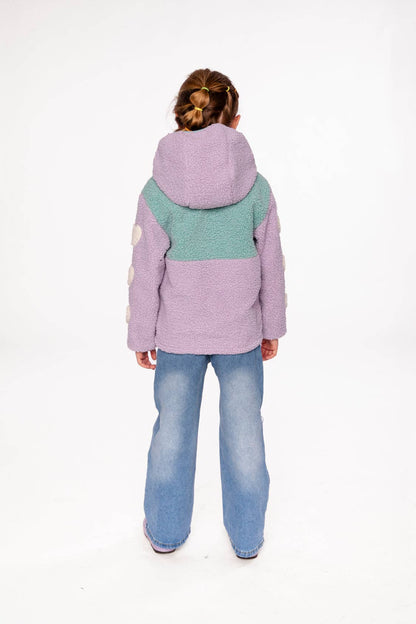 [Pre-order] Reversible Mid-Season Jacket Pale Blue-Grey And Mauve