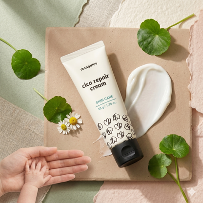 Mongdies Baby Cica Repair Cream 50g | SOS Skin Barrier | Drool Rash & Irritation | EWG Green