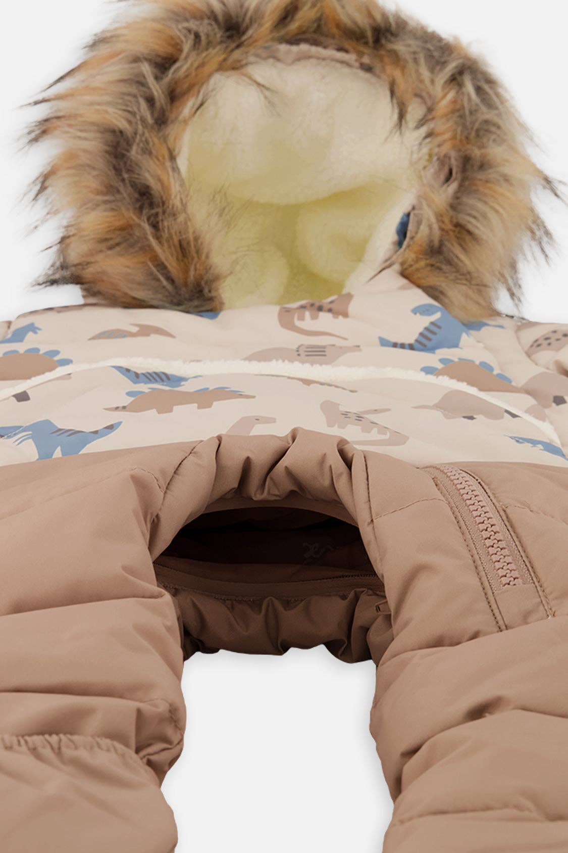 [Pre-order] Baby Snug One Piece Snowsuit Blue Dinosaur Print